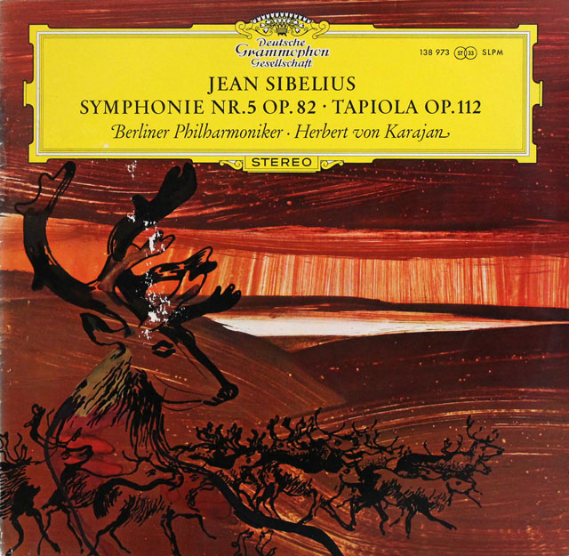 カラヤンのシベリウス/交響曲第5番、「タピオラ」　独DGG　3829　LP レコード