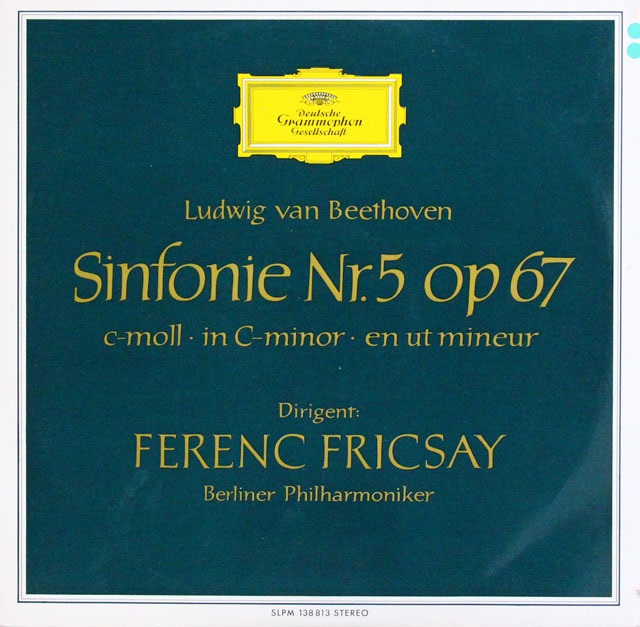 【独最初期盤】　フリッチャイのベートーヴェン/交響曲第5番「運命」　独DGG　3829　LP レコード
