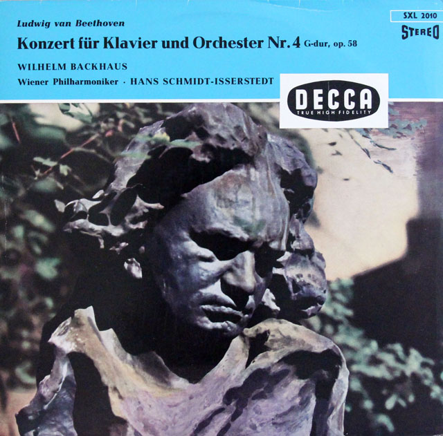 【独最初期盤】バックハウス、イッセルシュテットのベートーヴェン/ピアノ協奏曲第4番　独DECCA　3830　LP レコード