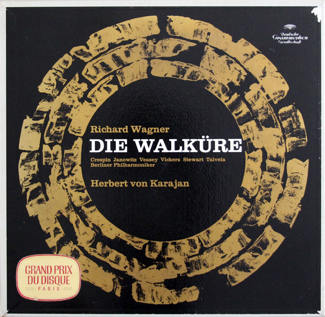【直筆サイン入り】カラヤンのワーグナー/「ワルキューレ」全曲　独DGG　3831　LP レコード