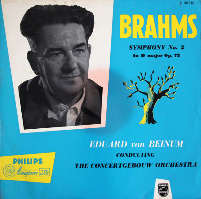 ベイヌムのブラームス/交響曲第2番　蘭PHILIPS　3832　LP レコード