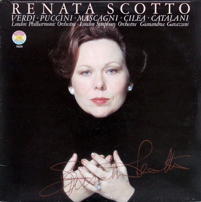 【直筆サイン入り】　レナータ・スコットのイタリア・オペラ・アリア集　独CBS　3833　LP レコード