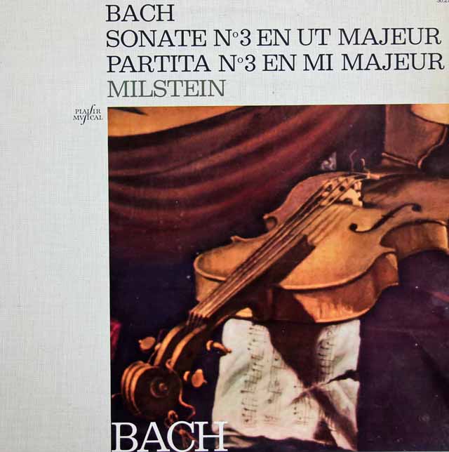 ミルシュタインのバッハ/無伴奏ソナタ&パルティータ第3番　仏Capitol　3296　LP レコード