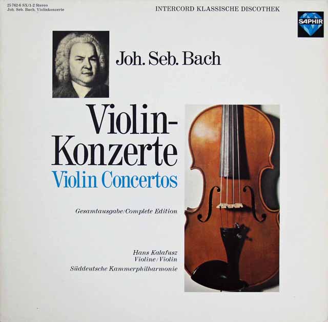 カラフースのバッハ/ヴァイオリン協奏曲　独SAPHIR　3523　LP レコード