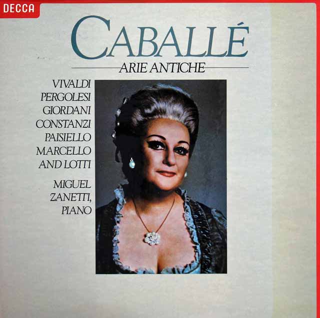 カバリエ、ザネッティの古典歌曲集　蘭DECCA　3524　LP レコード