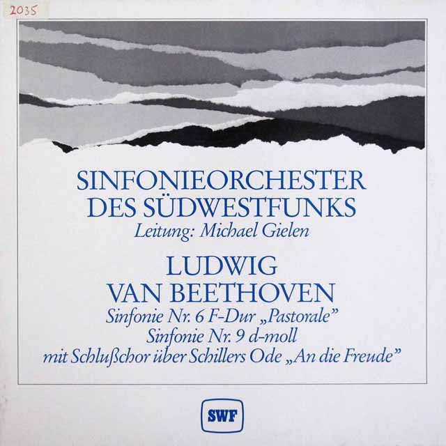 【サイン入りフォト付き】　ギーレンのベートーヴェン/交響曲第6番「田園」、第9番「合唱付」　独SWF　3542　LP レコード