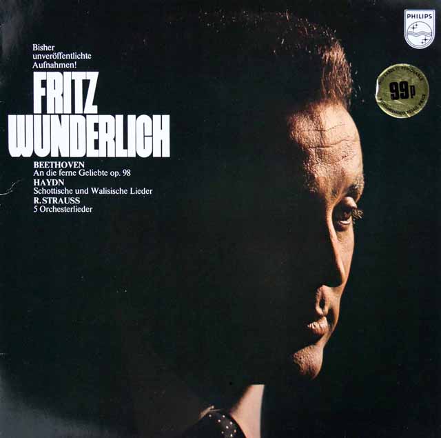 ヴンダーリヒのベートーヴェン/「遥かなる恋人に」ほか　蘭PHILIPS　3498　LP レコード