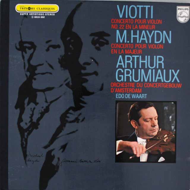 グリュミオーのヴィオッティ、M.ハイドン/ヴァイオリン協奏曲集　仏PHILIPS　3404　LP レコード