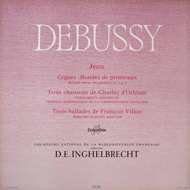 アンゲルブレシュトのドビュッシー/「管弦楽のための映像」ほか　仏columbia　3404　LP レコード