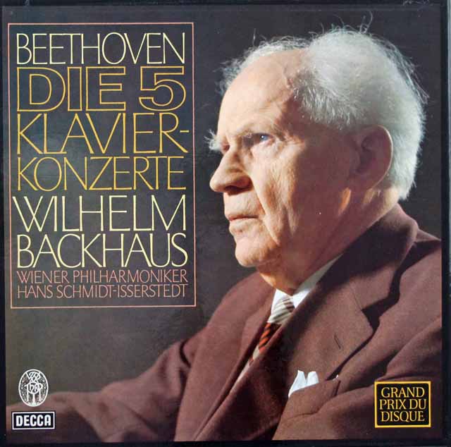 バックハウス、イッセルシュテットのベートーヴェン/ピアノ協奏曲全集　独DECCA　3005　LP レコード
