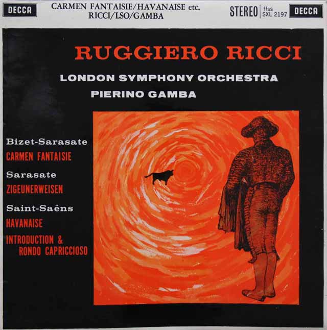 リッチ&ガンバのサラサーテ/ツィゴイネルワイゼン　英DECCA　3005　LP レコード