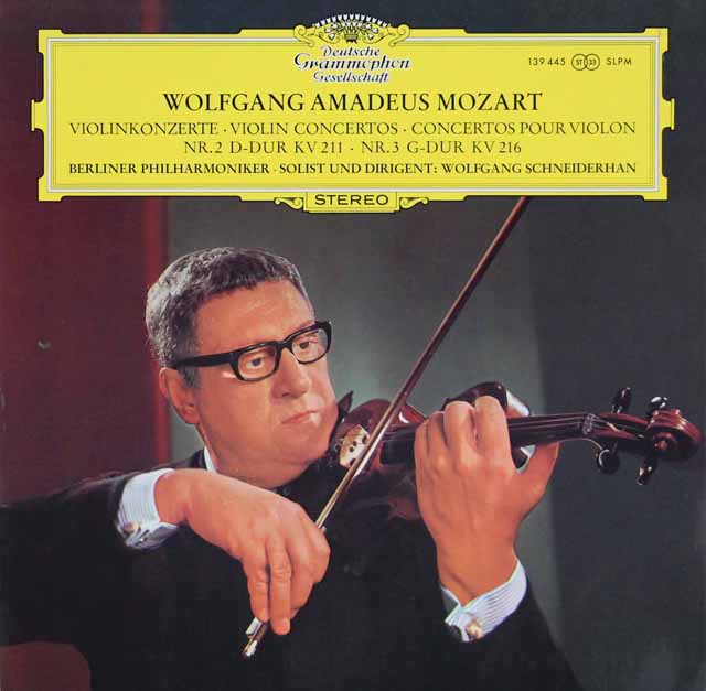 シュナイダーハンのモーツァルト/ヴァイオリン協奏曲第2、3番  独DGG　3611　LP レコード