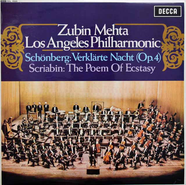 【オリジナル盤】　メータのシェーンベルク/「浄められた夜」ほか　英DECCA　3005　LP レコード