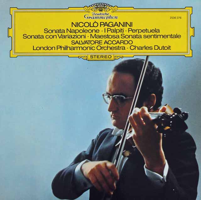 アッカルド、デュトワのパガニーニ/ナポレオン・ソナタほか　独DGG　3612　LP レコード