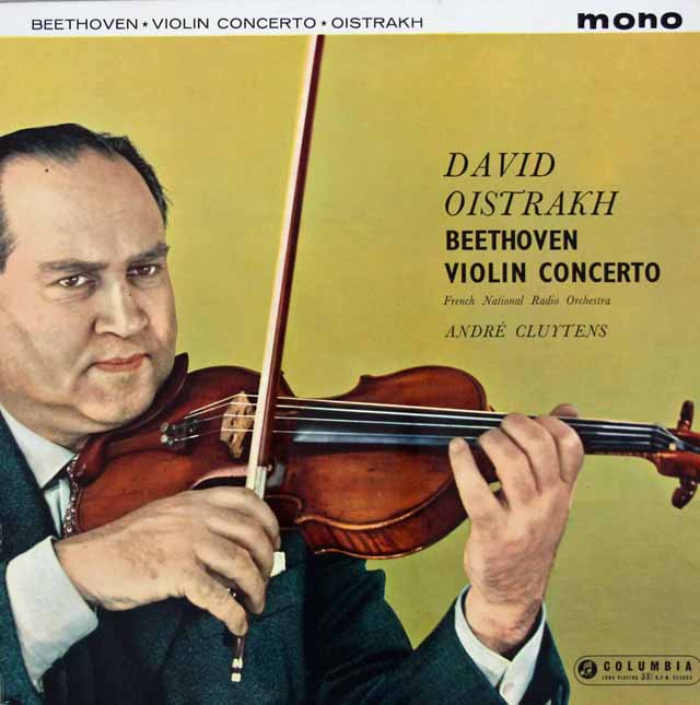 オイストラフ、クリュイタンスのベートーヴェン/ヴァイオリン協奏曲　英Columbia　3034　LP レコード