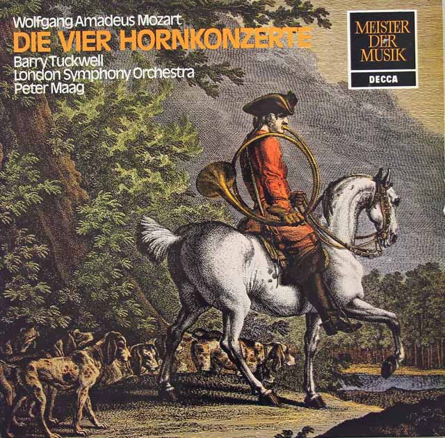 タックウェル、マークのモーツァルト/ホルン協奏曲第1～4番　独DECCA　3525　LP レコード