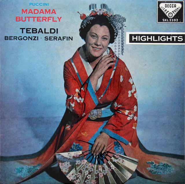 テバルディのプッチーニ/「蝶々夫人」抜粋　英DECCA　3005　LP レコード