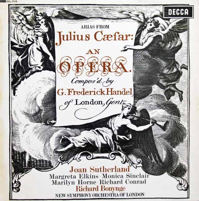 【オリジナル盤】　サザーランド&ボニングのヘンデル/「ジュリアス・シーザー」アリア集　英DECCA　3005　LP レコード
