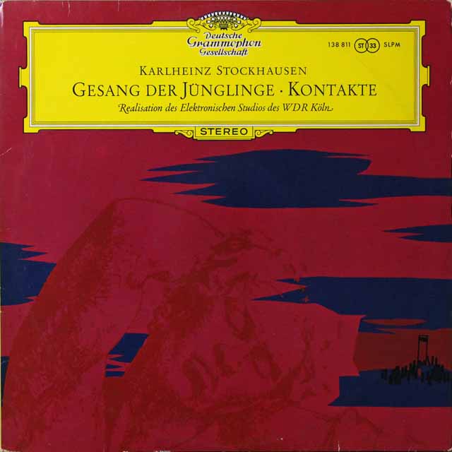 【独最初期盤】　シュトックハウゼン/少年の歌、コンタクテ　独DGG　3704　LP レコード