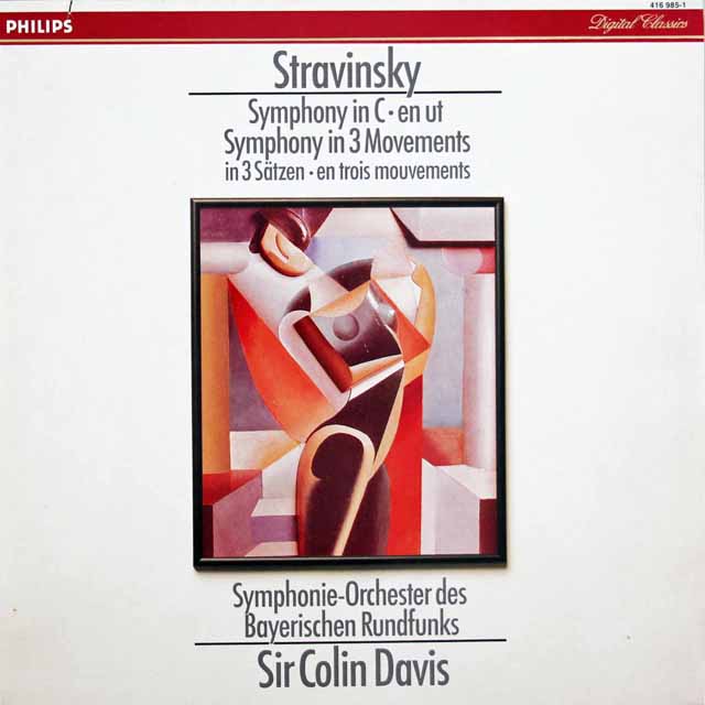 デイヴィスのストラヴィンスキー/交響曲ハ調&3楽章の交響曲　蘭PHILIPS　3634　LP レコード