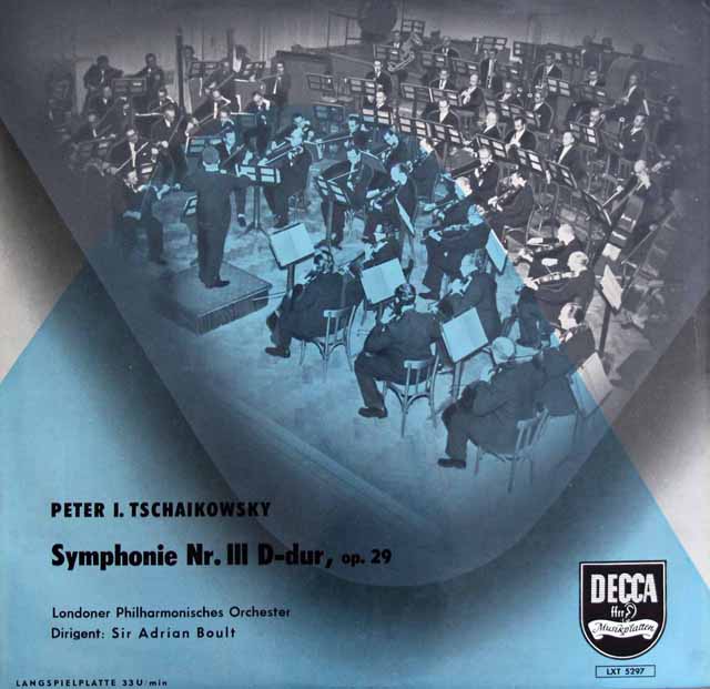 ボールトのチャイコフスキー/交響曲第3番「ポーランド」　独DECCA　3618　LP レコード