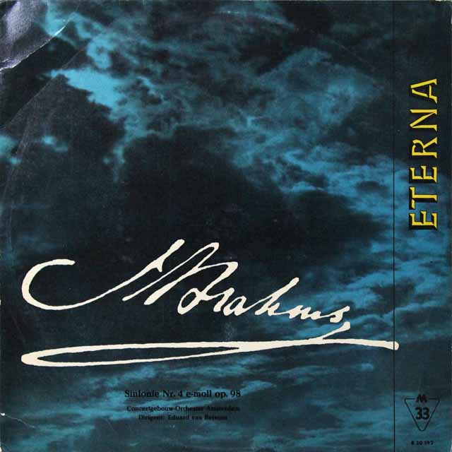 ベイヌムのブラームス/交響曲第4番　独ETERNA  2704　LP レコード