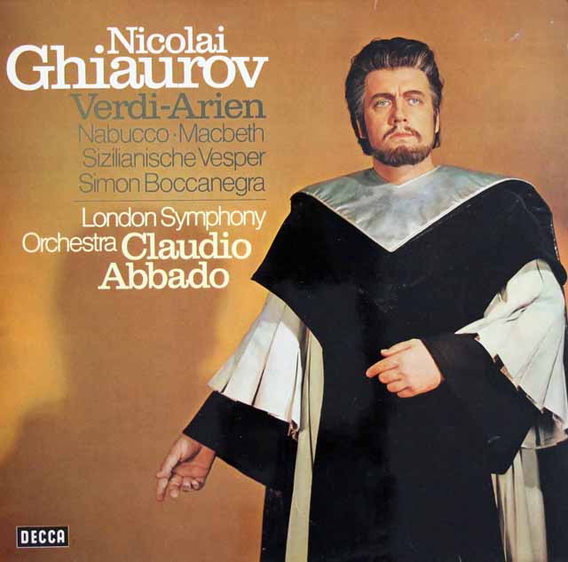 ギャウロフ、アバドのヴェルディ/アリア集　独DECCA　3618　LP レコード