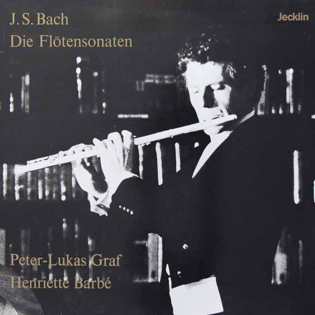 グラーフ、バルべ&コッホのバッハ/フルート・ソナタ集　スイスJecklin　3036　LP レコード