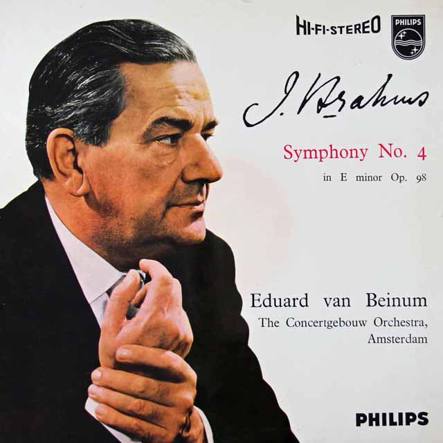 【オリジナル盤】　ベイヌムのブラームス/交響曲第4番　蘭PHILIPS　3019　LP レコード