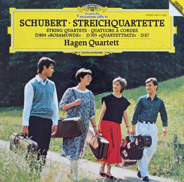 ハーゲン四重奏団のシューベルト/「ロザムンデ」ほか　独DGG　3618　LP レコード