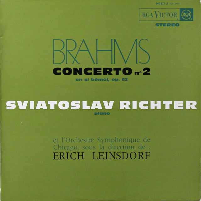 リヒテル、ラインスドルフのブラームス/ピアノ協奏曲第2番　仏RCA　3704　LP レコード