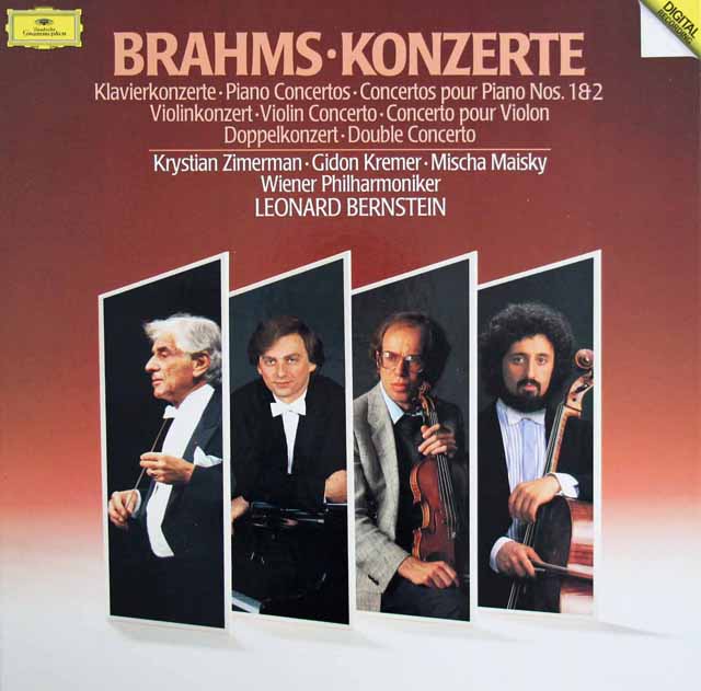 ツィンマーマン、クレーメルら&バーンスタインのブラームス/協奏曲集　独DGG　2912　LP レコード