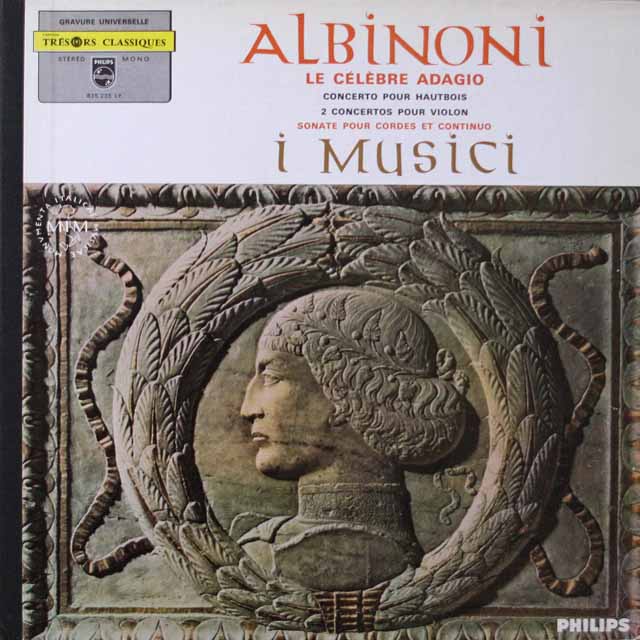イ・ムジチ合奏団のアルビノーニ/12の協奏曲集ほか　仏PHILIPS　3794　LP レコード