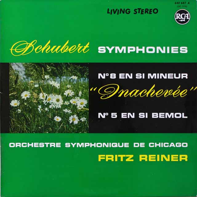 ライナーのシューベルト/交響曲第8番「未完成」ほか　仏RCA　3333　LP レコード