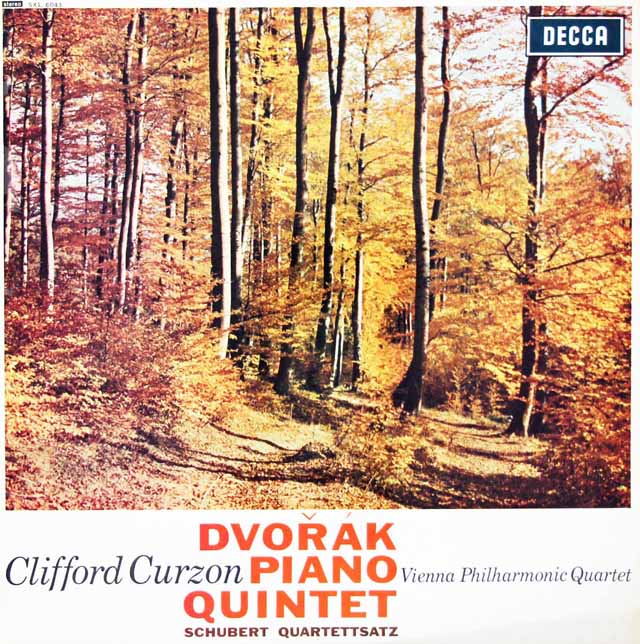 【オリジナル盤】　カーゾン&ウィーンフィル四重奏団のドヴォルザーク/ピアノ五重奏曲ほか　英DECCA　3023　LP レコード