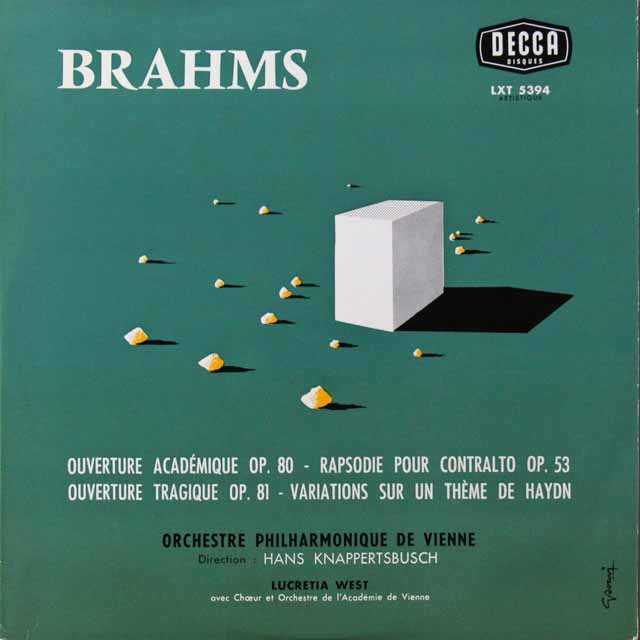 クナッパーツブッシュのブラームス/ハイドンの主題による変奏曲ほか　仏DECCA　2701　LP レコード