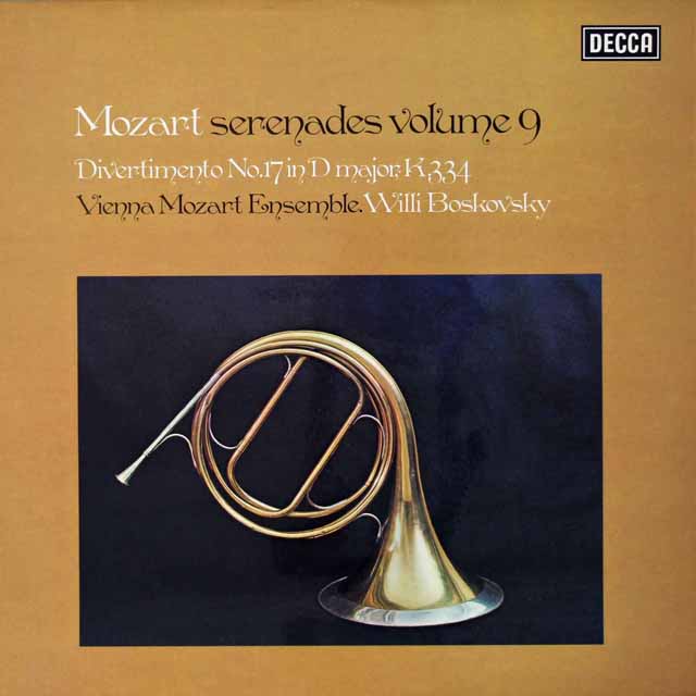 【オリジナル盤】　ボスコフスキーのモーツァルト/ディヴェルティメント第17番（セレナーデ集　第9巻）　英DECCA　3023　LP レコード