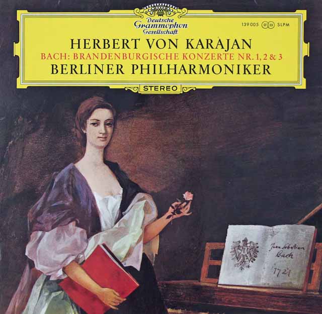 カラヤンのバッハ/ブランデンブルク協奏曲第1～3番　独DGG　3412　LP レコード