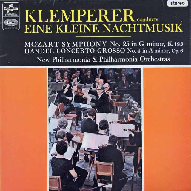 【オリジナル盤】　クレンペラーのモーツァルト/「アイネ・クライネ・ナハトムジーク」ほか　英Columbia　3023　LP レコード