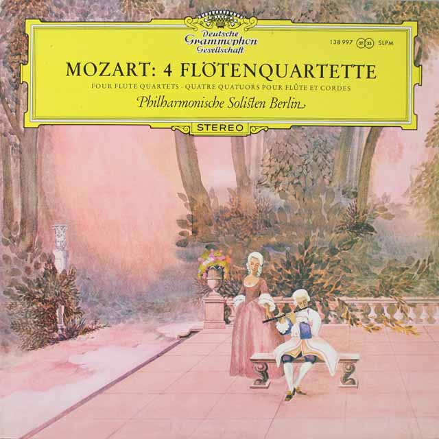 【独最初期盤】　ベルリンフィルメンバーのモーツァルト/フルート四重奏曲　独DGG　3403　LP レコード