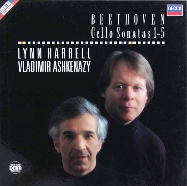 ハレル、アシュケナージのベートーヴェン/チェロソナタ全集　独DECCA　3498　LP レコード
