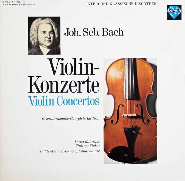 カラフースのバッハ/ヴァイオリン協奏曲集　独SAPHIR　3734　LP レコード