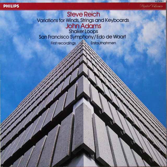 ワールトのライヒ/管楽器、弦楽器と鍵盤楽器のためのヴァリエーションズほか　蘭PHILIPS　3593　LP レコード