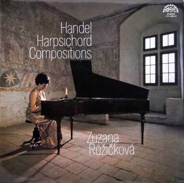 ルージイチコヴァのヘンデル/ハープシコード作品集　チェコスロヴァキアSUPRAPHON　3734　LP レコード