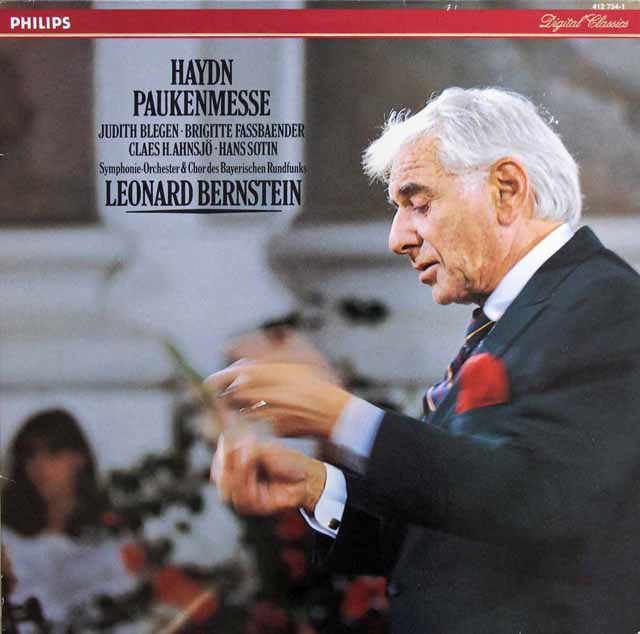 バーンスタインのハイドン/「戦時のミサ（太鼓のミサ）」　蘭PHILIPS　3618　LP レコード