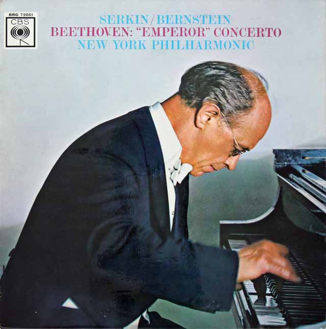 ゼルキン、バーンスタインのベートーヴェン/ピアノ協奏曲第5番「皇帝」　英CBS　3632　LP レコード