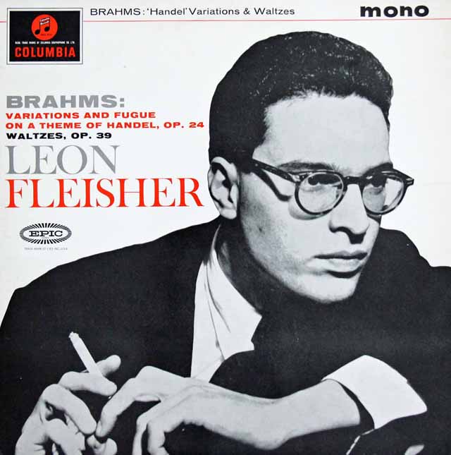 フライシャーのブラームス/ヘンデルの主題による変奏曲とフーガほか　英Columbia　3734　LP レコード