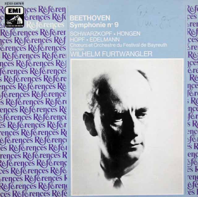 フルトヴェングラーのベートーヴェン/交響曲第9&1番　仏EMI(VSM)　3282　LP レコード