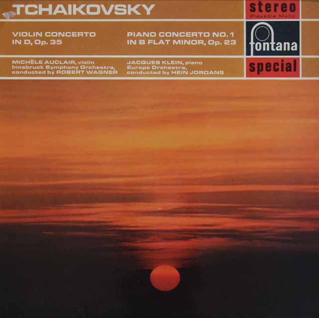 オークレールのチャイコフスキー/ヴァイオリン協奏曲ほか　英fontana　3389　LP レコード