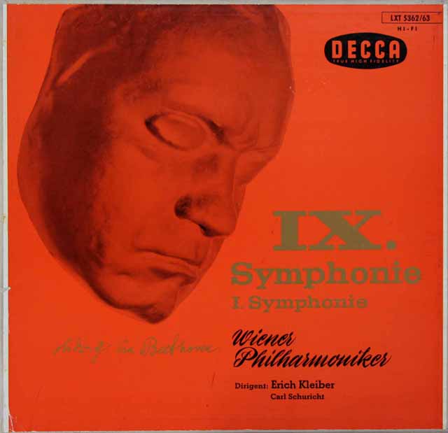 エーリヒ・クライバー&シューリヒトのベートーヴェン/交響曲第9&1番　独DECCA　3282　LP レコード